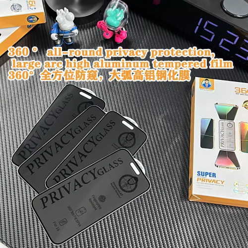 人頭猩360防窺適用iPhone16E高鋁全屏防靜電16/15/14/13/12鋼化膜 人頭猩360防窺適用iPhone16E高鋁全屏防靜電16/15/14/13/12鋼化膜