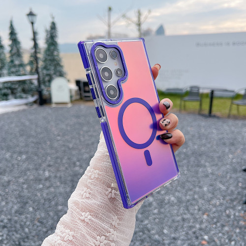 雙色訊彩適用三星S25 ULTRA手機殼炫彩五金磁吸A55 A06全包超防摔 雙色訊彩適用三星S25 ULTRA手機殼炫彩五金磁吸A55 A06全包超防摔