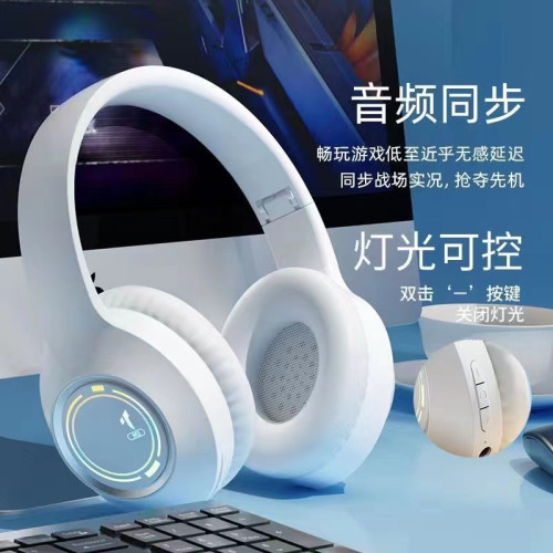爆款M3發光藍牙耳機頭戴式高顔值電競遊戯插卡折曡耳麥通用
