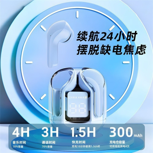 爆款air31藍牙耳機入耳式透明款降噪真無線迷你運動藍牙耳機