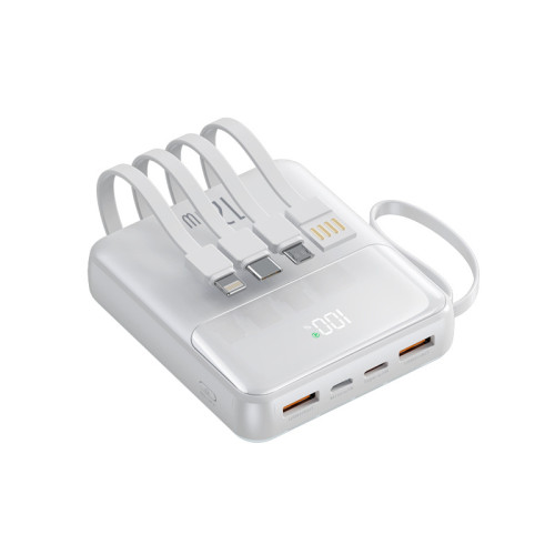迷你超級快充自帶四線充電寶120W大容量20000安培行動電源