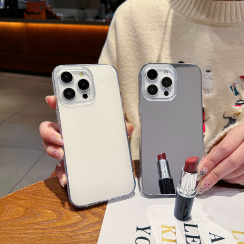 適用蘋果16羽紗防摔手機殼tpu+pc防變黃親膚感耐磨15大孔保護套