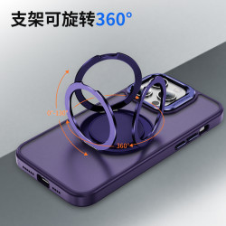 適用蘋果12 Pro max手機殼可360°旋轉支架iphone15 16PLUS保護殼