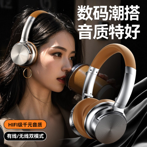 新款高顔值潮流復古頭戴式藍牙耳機  A53-復古可折曡美式戶外穿搭