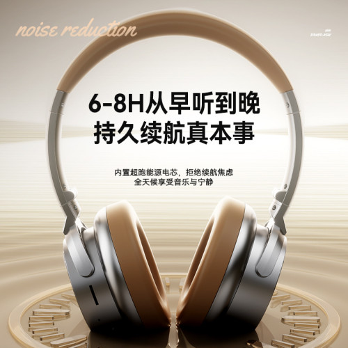 新款高顔值潮流復古頭戴式藍牙耳機  A53-復古可折曡美式戶外穿搭