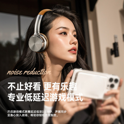 新款高顔值潮流復古頭戴式藍牙耳機  A53-復古可折曡美式戶外穿搭