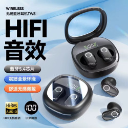新款迷你降噪藍牙耳機超長續航入耳式無線藍牙耳機太空艙