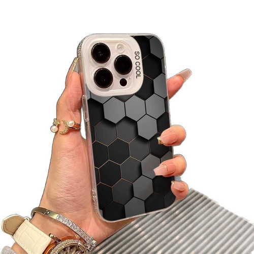 立體感蜂巢適用蘋果16手機殼iPhone14磨砂13promax12防摔11/x高級