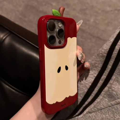 創意蘋果核適用iphone16手機殼蘋果15保護套14小衆高級感13軟殼12