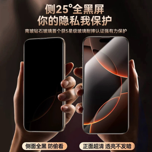 適用蘋果16promax鋼化膜15promax/14promax全屏14/15防藍光無塵倉