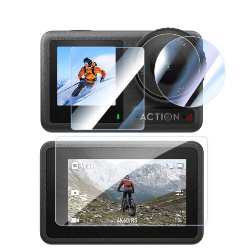 適用新款大疆DJI Action5/5Pro鋼化膜 Action4/3保護膜螢幕鏡