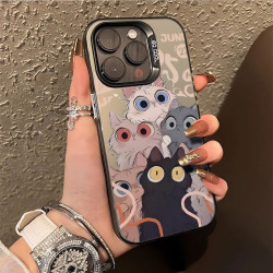 大眼喵適用蘋果14pro卡通16promax手機殼iphone15可愛13pro小衆12