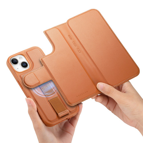 高品質素皮磁吸殼適用蘋果16手機殼二合一分離iPhone16防摔15皮套