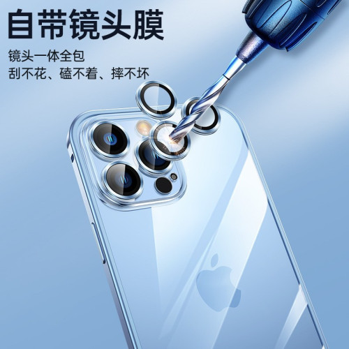 適用於蘋果16手機殼金屬邊框16Pro彈力釦透明防摔保護套