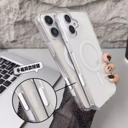 適用iphone16高透磁吸動畫手機殼蘋果15PROMAX一體AI按鍵14保護套