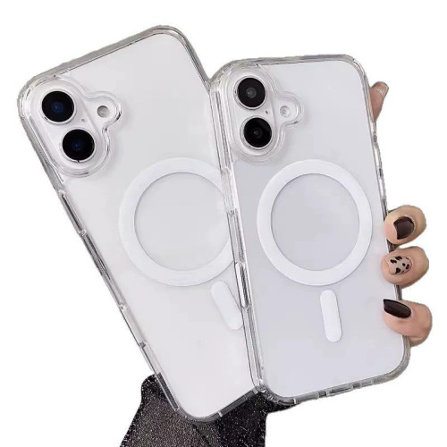 適用iphone16高透磁吸動畫手機殼蘋果15PROMAX一體AI按鍵14保護套