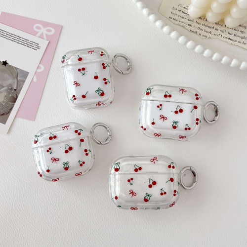 適用蘋果AirpodsPro2藍牙耳機保護套可愛櫻桃6代魅影tpu保護套