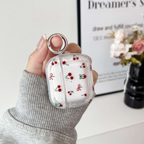 適用蘋果AirpodsPro2藍牙耳機保護套可愛櫻桃6代魅影tpu保護套