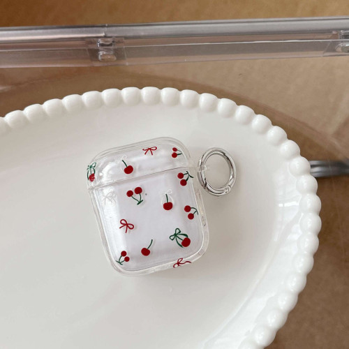 適用蘋果AirpodsPro2藍牙耳機保護套可愛櫻桃6代魅影tpu保護套