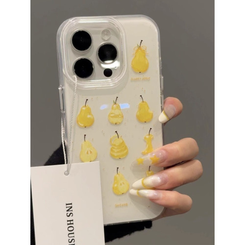 單層黃色雪梨適用iphone16promax蘋果15p手機殼新款13p 蘋果16