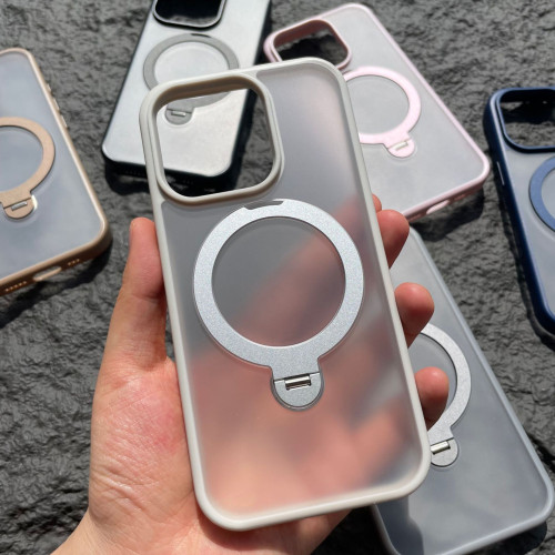 新款iPhone16Pro手機殼適用蘋果15帶支架14磁吸高級感支點手機殼