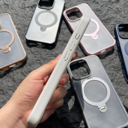 新款iPhone16Pro手機殼適用蘋果15帶支架14磁吸高級感支點手機殼