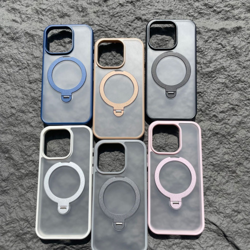 新款iPhone16Pro手機殼適用蘋果15帶支架14磁吸高級感支點手機殼