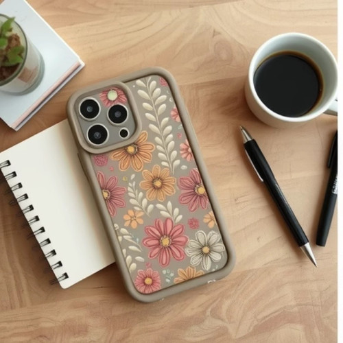 花卉圖案適用蘋果16Promax手機殼日韓ins風iPhone15/14/13歐美12/