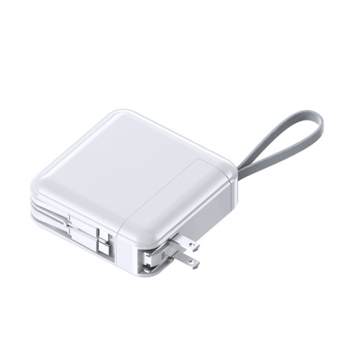 牆插快充可拆卸AC插頭自帶線1/2萬安培充電寶大容量行動電源