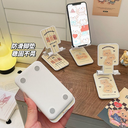 卡通手機支架懶人學習追劇床頭桌面可伸縮折曡多功能可攜式支撐架