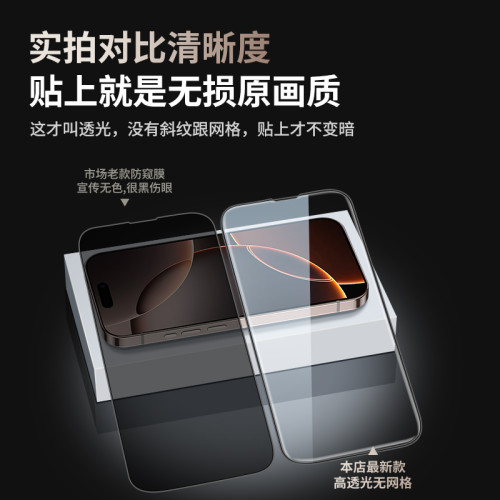 適用蘋果15pro鋼化膜iphone14pro防窺膜ip13promax防窺16/15手機 適用蘋果15pro鋼化膜iphone14pro防窺膜ip13promax防窺16/15手機