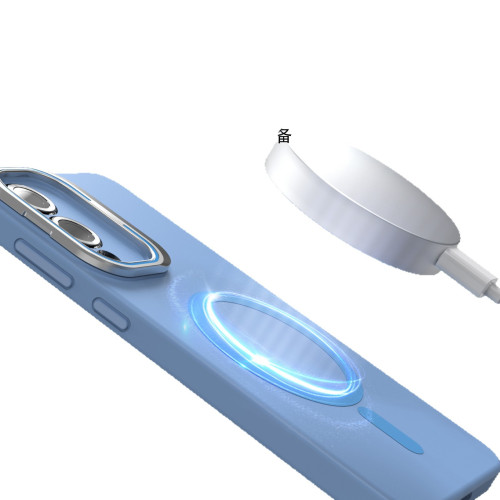 新品適用於三星s25Edge液態矽膠鏡框支架磁吸手機殼植絨保護防摔