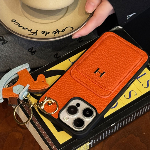新款插卡+搖搖馬iPhone16手機殼蘋果14荔枝紋真皮手感手機殼適用X