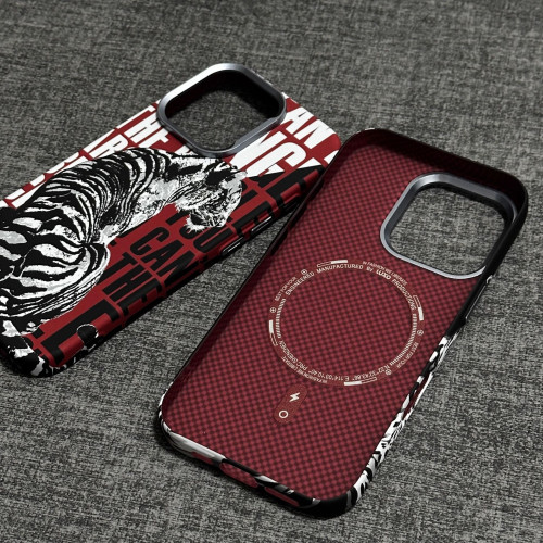 適用蘋果16PROMAX夜光磁吸手機殼凱夫拉紋理動物圖iPhone15保護套 適用蘋果16PROMAX夜光磁吸手機殼凱夫拉紋理動物圖iPhone15保護套