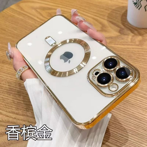 磁性手機殼適用於 iPhone 15 Pro Max內置相機鏡頭保護膜超薄透