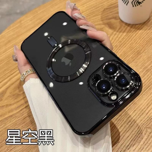 磁性手機殼適用於 iPhone 15 Pro Max內置相機鏡頭保護膜超薄透