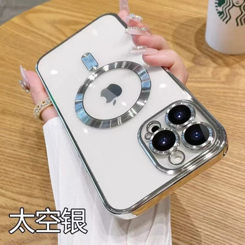 磁性手機殼適用於 iPhone 15 Pro Max內置相機鏡頭保護膜超薄透
