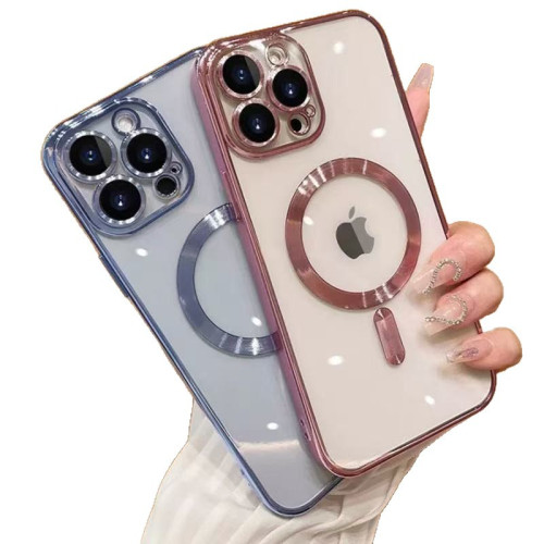 磁性手機殼適用於 iPhone 15 Pro Max內置相機鏡頭保護膜超薄透