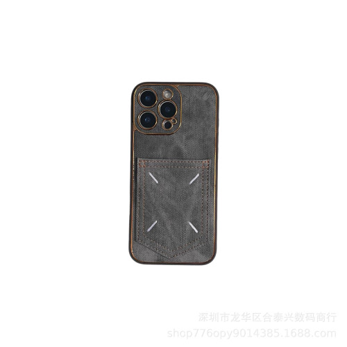 牛仔插卡適用蘋果16手機殼iPhone14promax防摔全包11高級12高檔13
