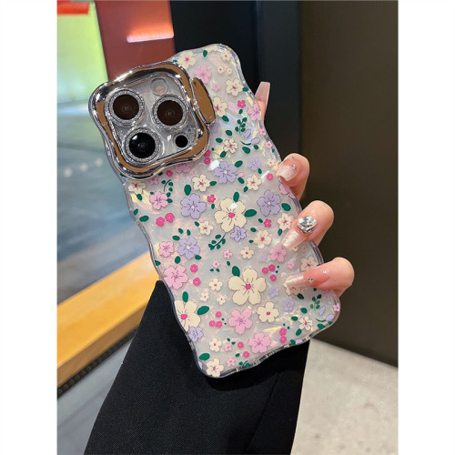 適用蘋果iPhone16手機殼iphone15PM貝殼紋碎花13隱形支架鏡頭膜14