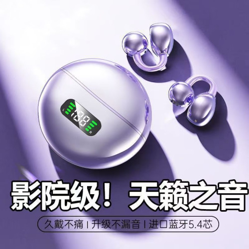 2025新款無線藍牙耳機氣骨傳導運動不入耳無線耳夾式超長續航降噪