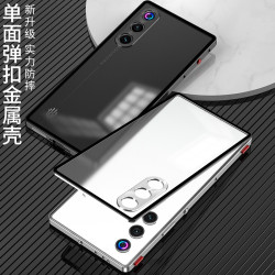 適用努比亞紅魔10Air金屬邊框手機殼彈扣10air防摔磨砂背板保護套