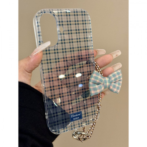 簡約藍格紋蘋果16promax手機殼iPhone15/14輕奢13/12ins風11軟殼 簡約藍格紋蘋果16promax手機殼iPhone15/14輕奢13/12ins風11軟殼