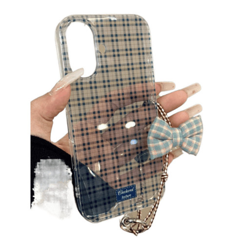 簡約藍格紋蘋果16promax手機殼iPhone15/14輕奢13/12ins風11軟殼 簡約藍格紋蘋果16promax手機殼iPhone15/14輕奢13/12ins風11軟殼