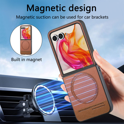 適用MOTO Razr60 Ultra手機殼磁吸簡約皮革moto Razr50保護套 適用MOTO Razr60 Ultra手機殼磁吸簡約皮革moto Razr50保護套