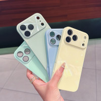 適用iphone17液態冰感玻璃手機殼新款14蘋果16Promax保護套15全包