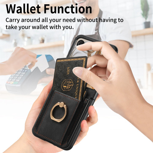 適用於摩托羅拉Razr60 Ultra手機殼插卡指環支架MOTOrazr50保護套 適用於摩托羅拉Razr60 Ultra手機殼插卡指環支架MOTOrazr50保護套