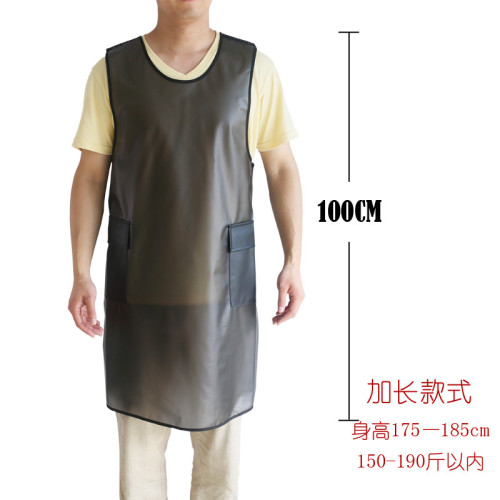 新款防水透明圍裙TPU環保廚房烘焙創意寵物店免系帶工作服 