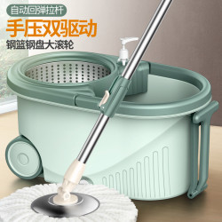 新款輪子旋轉拖把免手洗家用一拖墩布桶拖地神器自動甩懶人拖布淨