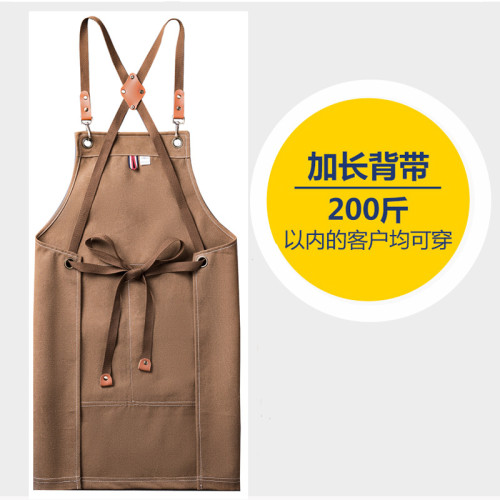 加厚帆布圍裙廚房花園工具圍裙園藝戶外收納工作圍裙